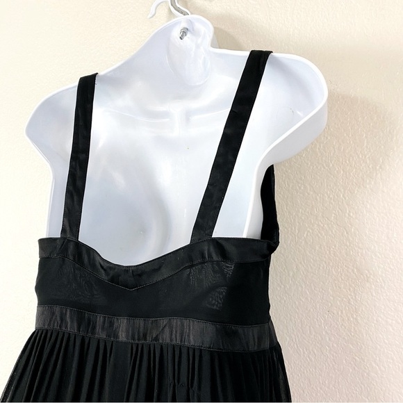 Emma Caine Black Silk Baby Doll Evening Dress Size L - Picture 6 of 8
